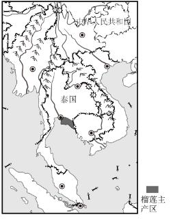<p><strong>榴莲树宜生长在日均温22℃以上且无霜冻的地区&#xff0c;近年来&#xff0c;中国大量从泰国进口榴莲。2024年 1月至4月期间&#xff0c;泰国向中国出口的榴莲总量达225204吨&#xff0c;与去年相比&#xff0c;由于中国市场对泰国榴莲的需求持续增长&#xff0c;2024年泰国榴莲价格有所上涨。图为泰国榴莲分布图。完成下面小题。</strong><span data-tex=""> </span>泰国种植榴莲的优势自然条件是&#xff1f;</p>