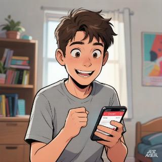 <p>This boy just learned that his favorite band is going to play a concert in two weeks. He is _______ _________ ___ __.</p>
