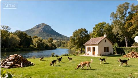 <p>图中有几只狗</p>