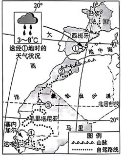 <p><strong>某赛车爱好者自驾体验了巴黎——达喀尔汽车拉力赛赛程的艰辛。下图示意自驾路线。据此完成下面小题。</strong><span data-tex=""> </span><span data-tex=""> </span>此次行程跨越了&#xff08;  &#xff09;</p>
