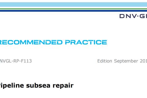 Pipeline subsea repair-DNVGL-RP-F113