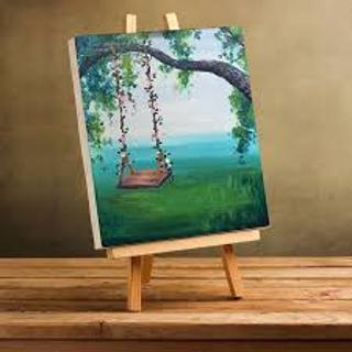 <p>This painting is painted on ...</p>