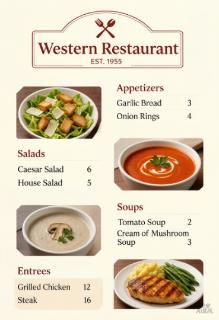 <p>Is the food on this menu Chinese food? </p>