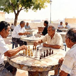 <p>What are the men doing?</p>