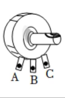 <p>如图所示电位器接入电路时，想要改变小灯泡的亮度，我们应该连接哪两个触角？</p>