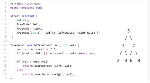 <p>给定以下二叉搜索树&#xff0c;调用函数 search(root,7) 时&#xff0c;输出的结果是&#xff08; &#xff09;。</p>