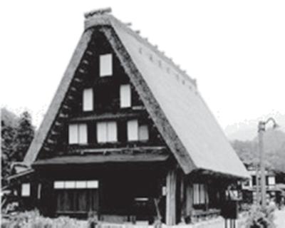 <p>旅游日本的畅畅拍摄了日本农村典型木造民居“合掌造”。屋顶用稻草覆盖，又厚又陡 ( 屋顶角度为 60°)，利于防灾减灾。1995 年被评为世界文化遗产。下图为民居“合掌造”。据此完成下列各题。 1．“合掌造”所用的建筑材料来源于</p>