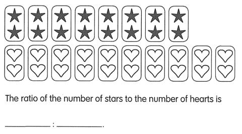 <p>The ratio of the number of stars to the number of hearts is____:____<span data-tex=""> </span></p>